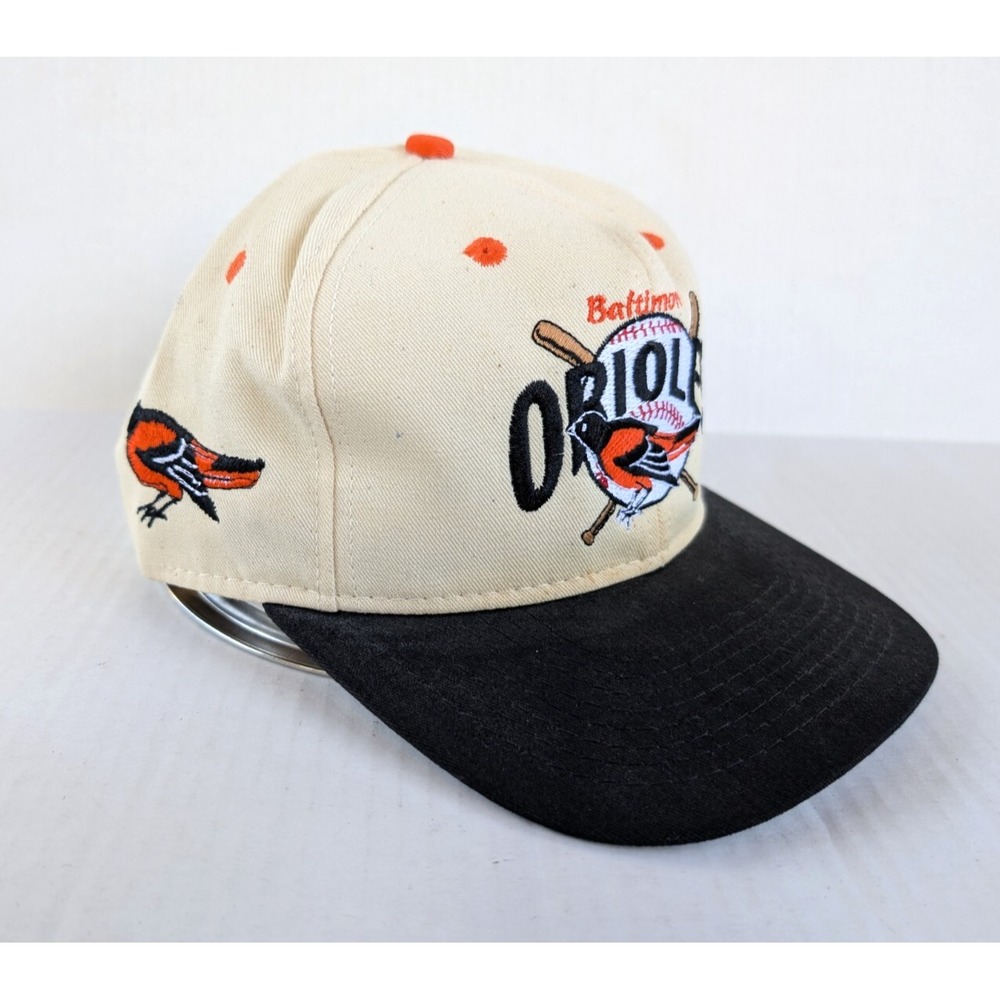 Vintage Baltimore Orioles Hat #1 Apparel New Era Snapback 2 Bat Logo MLB 90s